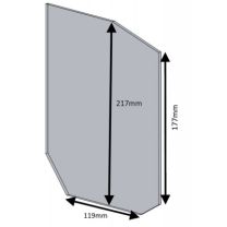 Replacement Door Glass - Hunter Inset 5, Inset 7, Herald 5 Slimline and Herald 6 New Door (Double Door)