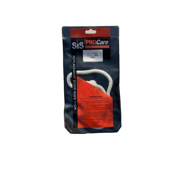 SIS Stove Rope Pack 8mm Soft White (2 meter cut length)