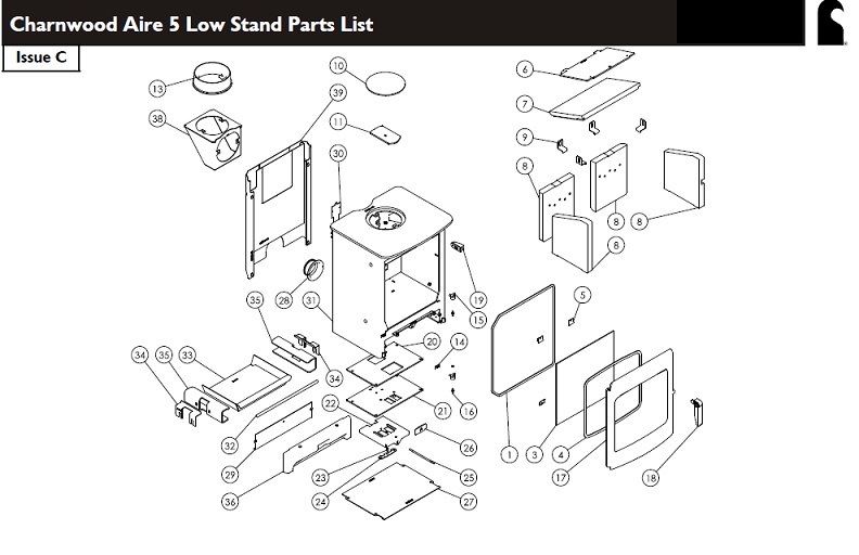 Aire 5 low stand parts list 